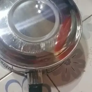 Panci Rebus Air Kopi Teh Telur Mie Ukuran 16 Pegangan Hitam(tanpa tutup)