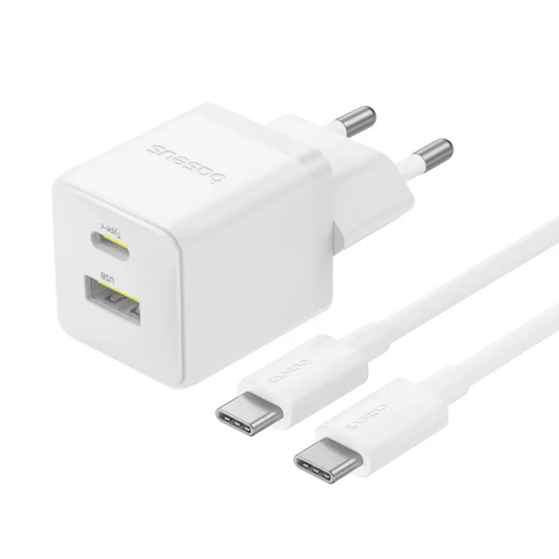 30W Putih-With USB-C to USB-C 60W Cable