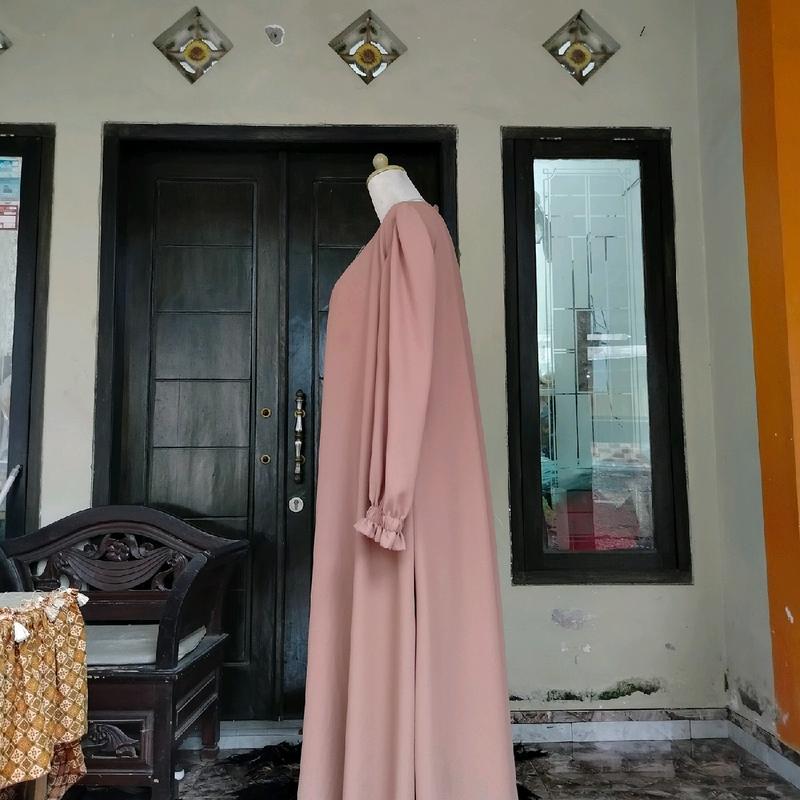 gamis rempel bunga ijo x coksu cocok buat jalan-jalan, kondangan, dan juga lebaran 2