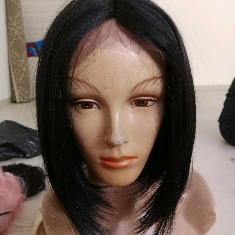 wig bob lace front belahan tengah 30 cm 1