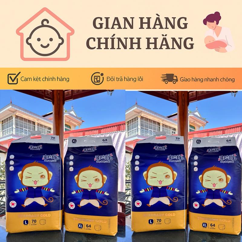 Combo 2 bịch bỉm StepBaby Gold Nội Địa Cho Bé khỉ bỉm con sleepy bỉm monkey bỉm sơn