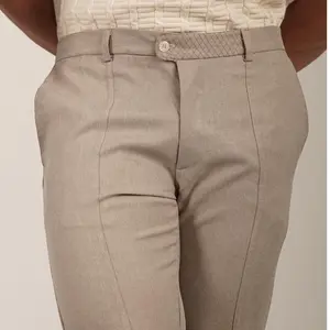 HANEUM - Slim Fit Pleated Pants -  Celana Versi Ankle | Celana Panjang Slim Fit Formal Kain Semi Stretch