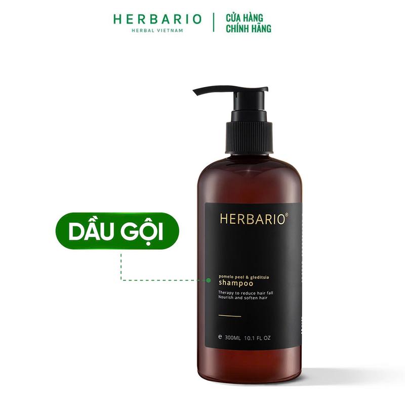 Dầu gội vỏ bưởi & bồ kết Herbario 300ml thuần chay