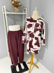 MS SETELAN WANITA JUMBO MOTIF BERCAK BISA COD