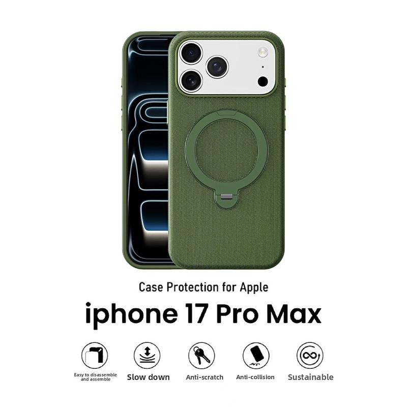 Ốp điện thoại chất liệu công nghệ TechFabric với giá đỡ MagSafe xoay 360° từ tính, tương thích với iPhone 17 Pro, 16, 15, 14, 13, 12 và iPhone 17 Pro Max; ốp bảo vệ chống sốc phủ toàn diện.