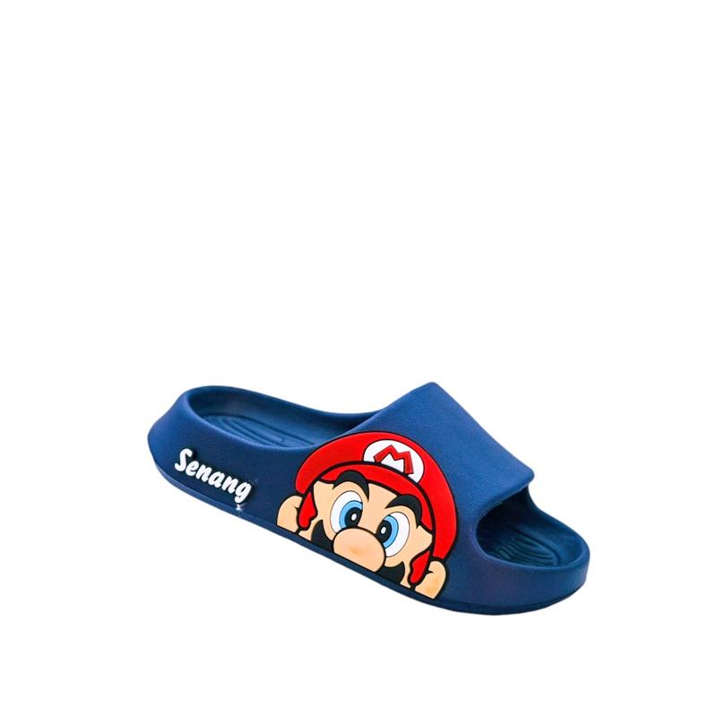 Cloos Sandal Anak Laki Selop Motif Mario Fashion Karet 1