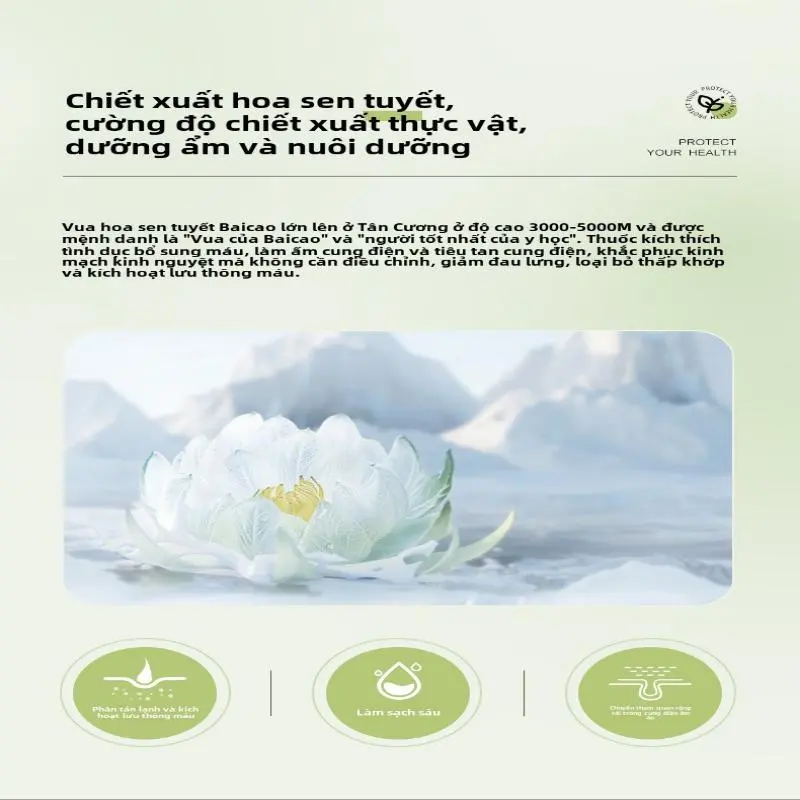 Miếng Dán Hoa Tuyết, Sản Xuất Cho Miếng Dán Hoa Tuyết, Miếng Dán Hoa Tuyết Thực Vật, Miếng Đệm Chăm Sóc Thoải Mái Cho Nữ, Miếng Dán Hoa Tuyết Yangyuan eubos dung dịch vệ sinh 6