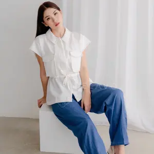 Elavoz Zoey Kemeja outer top Katun Serut