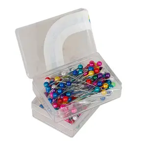 Jarum Pentul Kecil Anti Karat Jarum Kecil Hijab Murah Mix Warna Mutiara Panjang