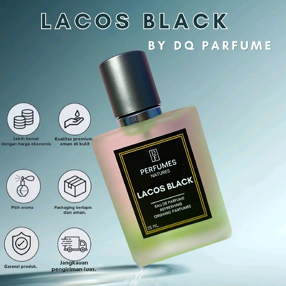 PARFUM LACOS BLACK INSPIRED BY DQ PARFUME WANGI TAHAN LAMA HINGGA 12 JAM