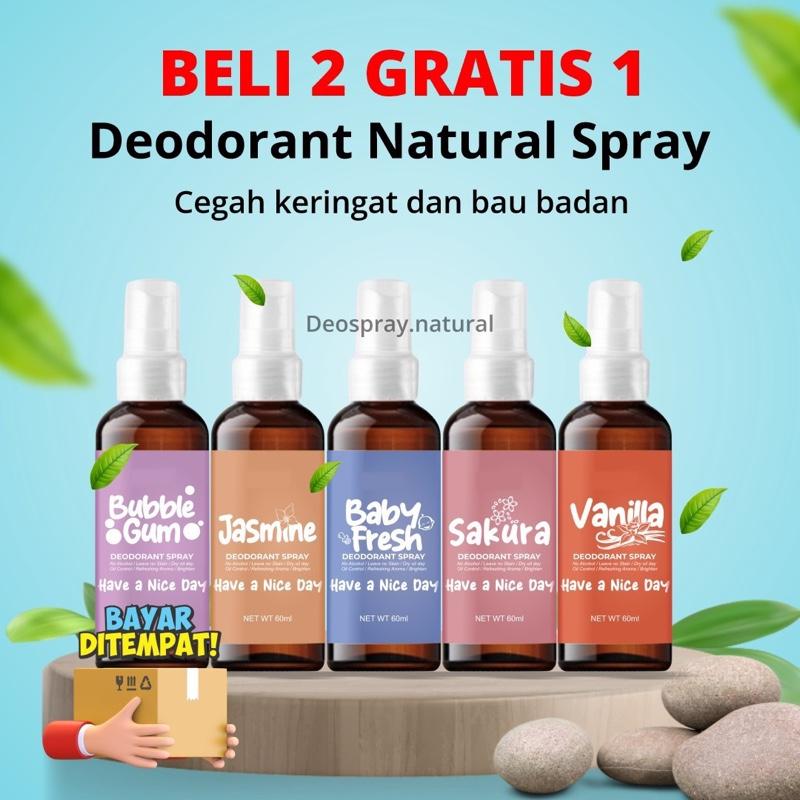 [PROMO] BELI 2 GRATIS 1 DEODORANT NATURAL SPRAY TAWAS MENGURANGI BAU BADAN COD - deodorant spray deodorant Ketiak 0
