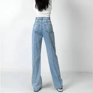 Jeanstyle - Celana Jeans Panjang highwaist wanita Baggy Loose K3 Korean Kekinian Terbaru