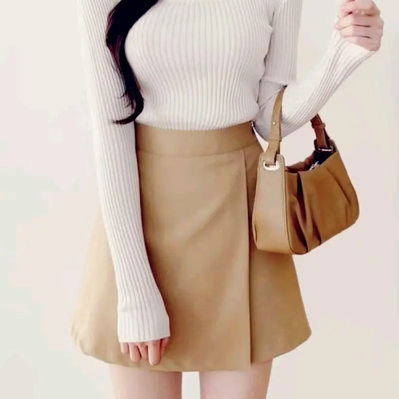 TITIKSTORE.ID-Korean style rok mini /hotpants/rok celana Korean style bahan twill combed premium