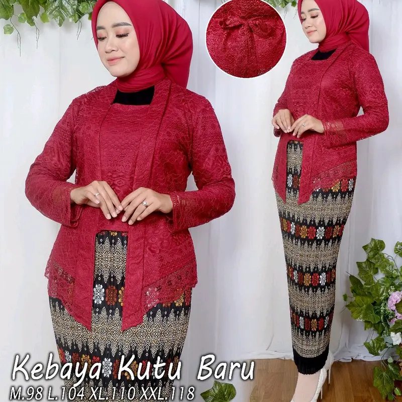Setelan  Kebaya Kutu Baru Modern Dan Elegant Terbaru Mewah 4