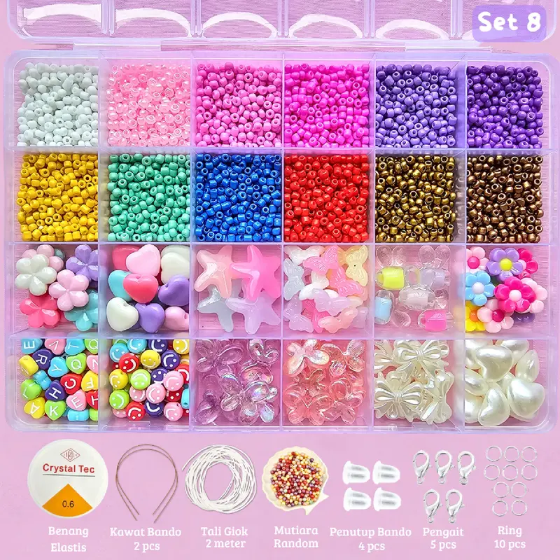 Manik Manik Pasir DIY Beads Craft 1 Box - SM014 4