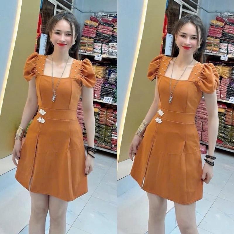 Mã H32 Sét Đầm Kèm Quần Đính Hạt Hai Bên Vai có size từ 42-68kg 2