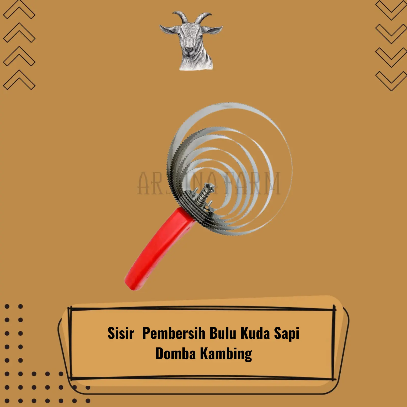 Sisir Pembersih Bulu Sapi Domba Kambing Kuda Merah Premium