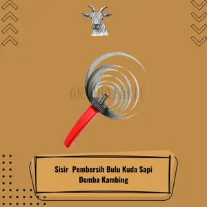 Sisir Pembersih Bulu Sapi Domba Kambing Kuda Merah Premium