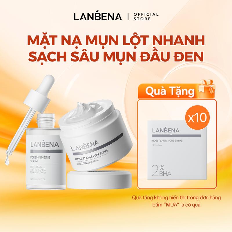 AFF Combo Mặt Nạ Lột Mụn Tinh Chất Thu Nhỏ Lỗ Chân Lông LANBENA Hỗ Trợ Làm Sạch Sâu Mụn Đầu Đen Kiểm Soát Dầu Làm Sạch Lỗ Chân Lông Thích Hợp Cho Mọi Loại Da