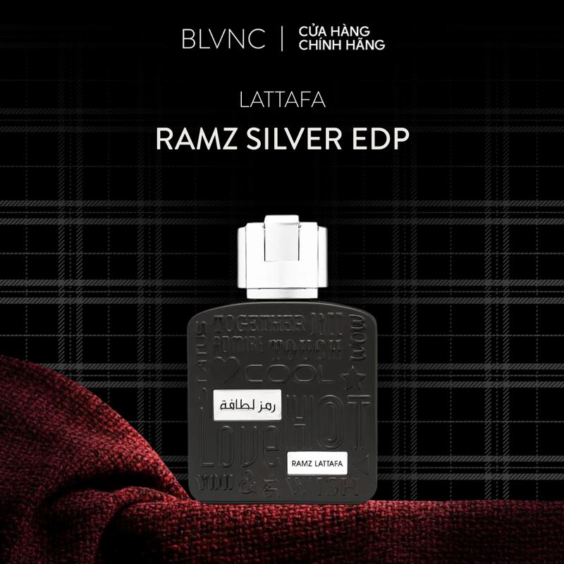 Nước Hoa Nam Lattafa Ramz Silver EDP Perfume Cosmetic Xịt Thơm