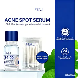 [Spesial Creator] FEALI Acne Spot Serum 10ml - Serum Untuk Mengurangi Dan Memperbaiki Kulit Berjerawat FREE Cotton Swabs 20pcs - Perawatan Wajah