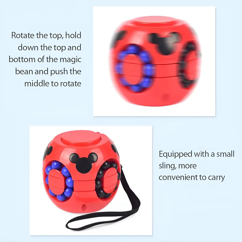 Mainan Anak Little Magic Bean Top / Magic bean cube, fingertip top, magic bean combination, round shape bisa COD Permainan Games Toys 4