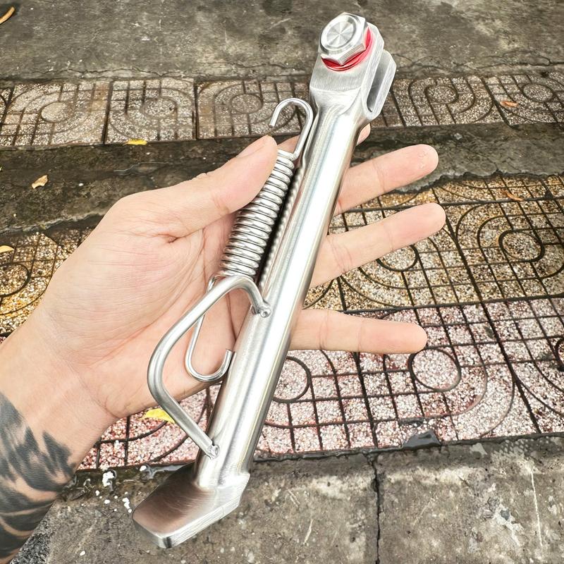 Chân chống nghiêng Inox 304 kèm lò xo và ốc chống dành cho các dòng xe Phụ Tùng chân  giữa sirius xemay