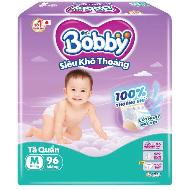 Tã/ bỉm quần Bobby Ultra M96/L88/XL76/XXL70 cho bé