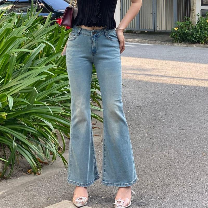  QUẦN JEAN NỮ QC FORM LOE VỪA CẠP THẤP CHẤT CO GIÃN 50072 