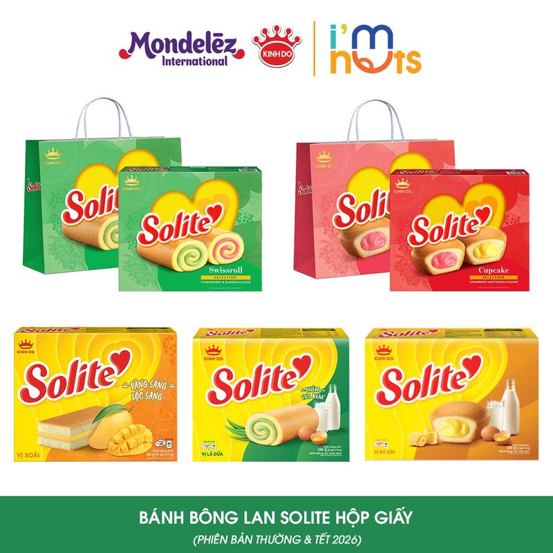 Bánh Bông Lan Solite Kem Kinh Đô Đủ Vị Phiên Bản Thường Và Hộp Quà Tết 2026 Sang Trọng