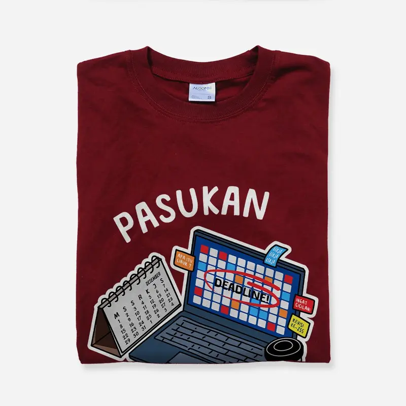 Aloomni Kaos Pasukan Anti Prei T-shirt Cotton Combed 24s Baju 4