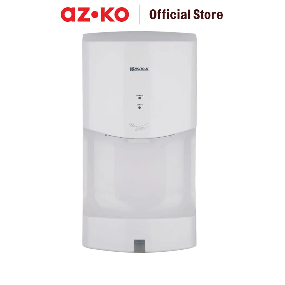AZKO Krisbow Hand Dryer 1400 Watt AK2630TK - Putih Pengering Tangan Air Dryer Otomatis Mesin Pengering