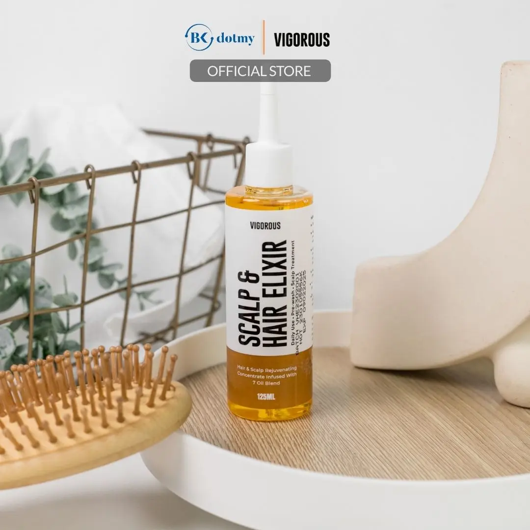 VIGOROUS Scalp & Hair Elixir oil ( treatment oil ) by Bella khan BKDOTMY | Hair Nutrition scalp oiling, minyak rambut, Haircare, minyak untuk penjagaan kulit kepala dan rambut, pelembab rambut