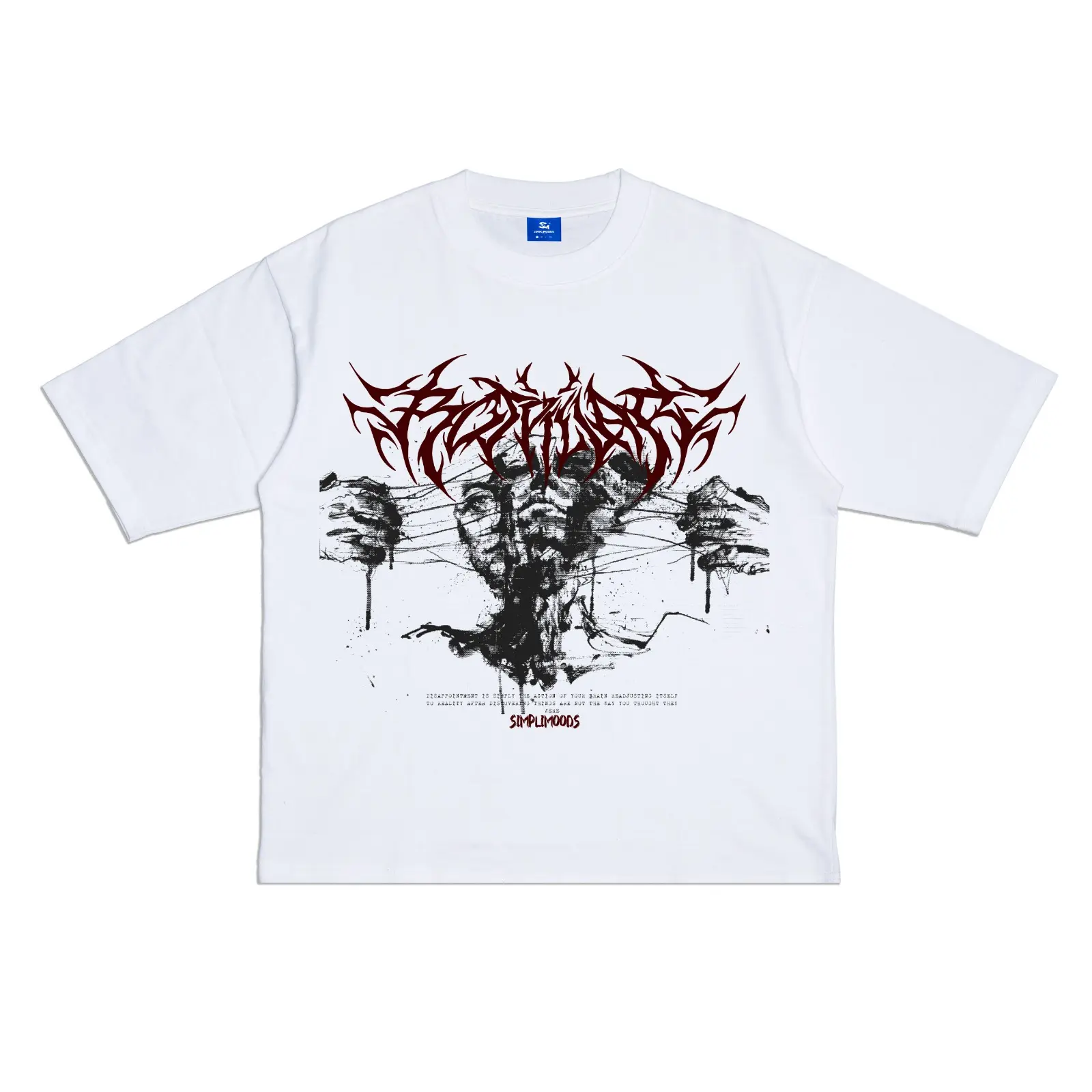 Simplimoods - Baju Kaos Distro Tshirt Skena Boxy Oversized Pria dan Wanita Broken Cotton Combed 24S Lembut Sablon Pendek Katun Panjang Atasan Unisex Cowok High