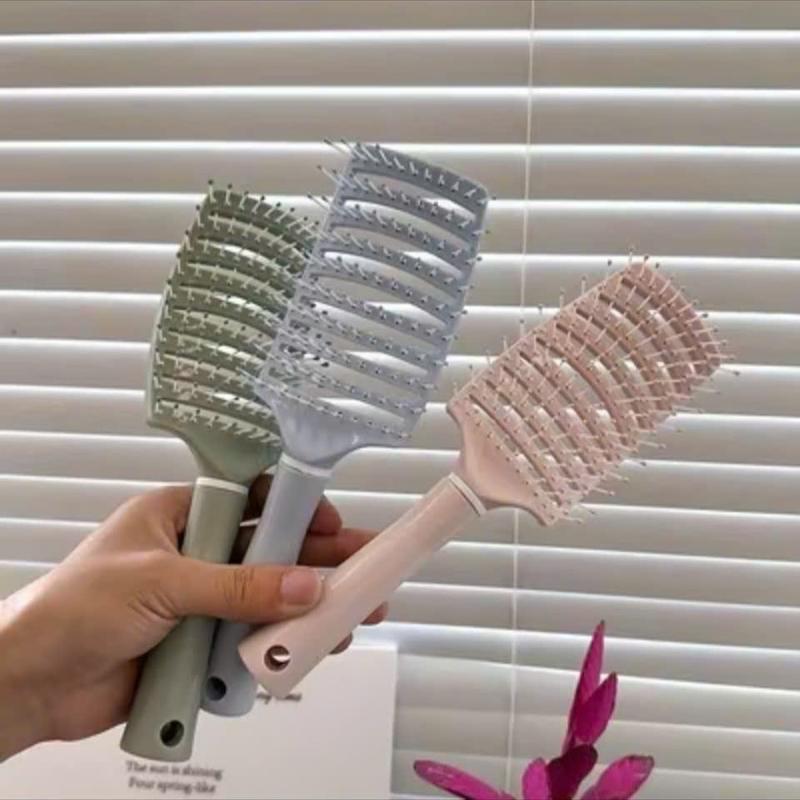 [ MÀU NGẪU NHIÊN ] LƯỢC GỠ RỐI TÓC NHỰA ABS DẺO DAI THIẾT KẾ VÒNG CUNG LÀM XOAN TẠO KIỂU MASSAGE GỠ RỐI TÓC 5
