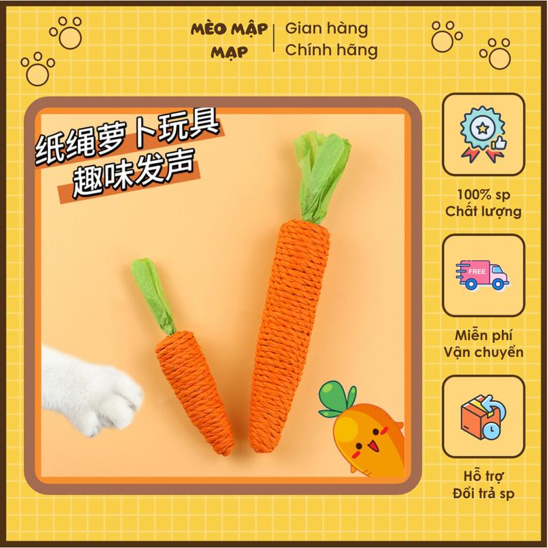 đồ chơi cho chó mèo hình cà rốt dạng dây thừng nhai gặm