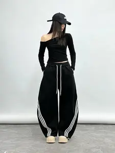 ENDORFINS - Kasual Pants Loose Fit Wide Leg Trousers Sport Pants Terbaru unisex