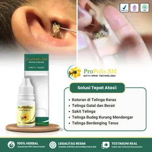 Propolis SM Cairan Pelunak Kotoran Telinga Keras Anak Dewasa Ear Tetes  Kuping Gatal Kuning