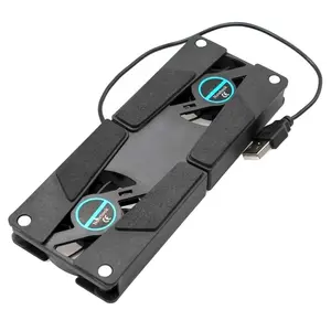 SAKHSHP Kingcooler Cooling Pad Laptop Kipas Pendingin Lipat 2 Fan 14 Inch - 818