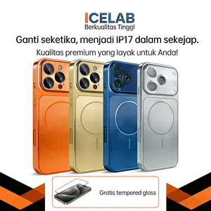 Casing HP Oranye Fashion Baru Cocok untuk iPhone 17/16/15/14/13/12/11 Pro&ProMax, Casing Magnetik Dukung Charger Nirkabel, Anti Jatuh, Pelindung Lensa, Tren Must-Have