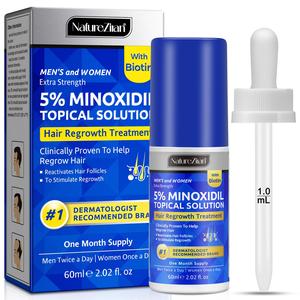 Natureziran ミノキシジル溶液 60ML 5%有効成分長期用 薄毛用頭皮ケアエッセンス 男女兼用