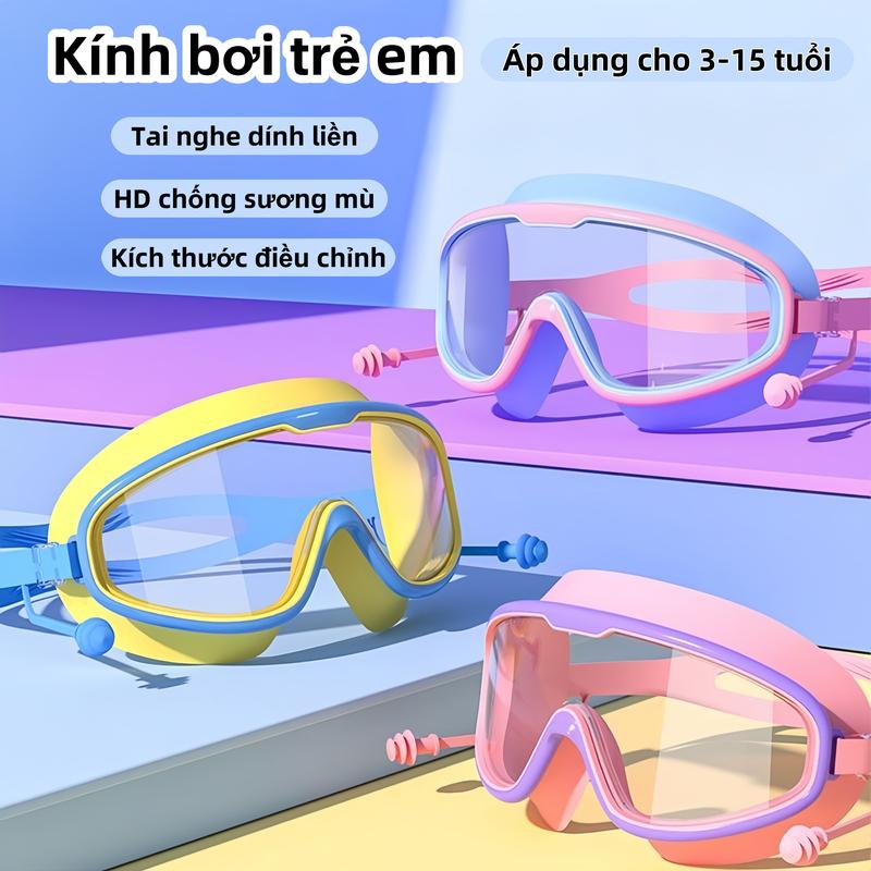 Kính Bơi Trẻ Em, Dành Cho Trẻ Mới Biết Đi 3-15 Tuổi, Chống Sương Mù, Không Rò Rỉ, Kính Bơi Trong Suốt, Thích Hợp Cho Bé Trai Và Bé Gái, Lý Tưởng Để Bơi Hồ Bơi Và Bãi Biển
