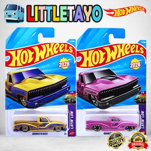 Hot Wheels Bounce N Bass Pink Emas Diecast Mobil Pickup Truck