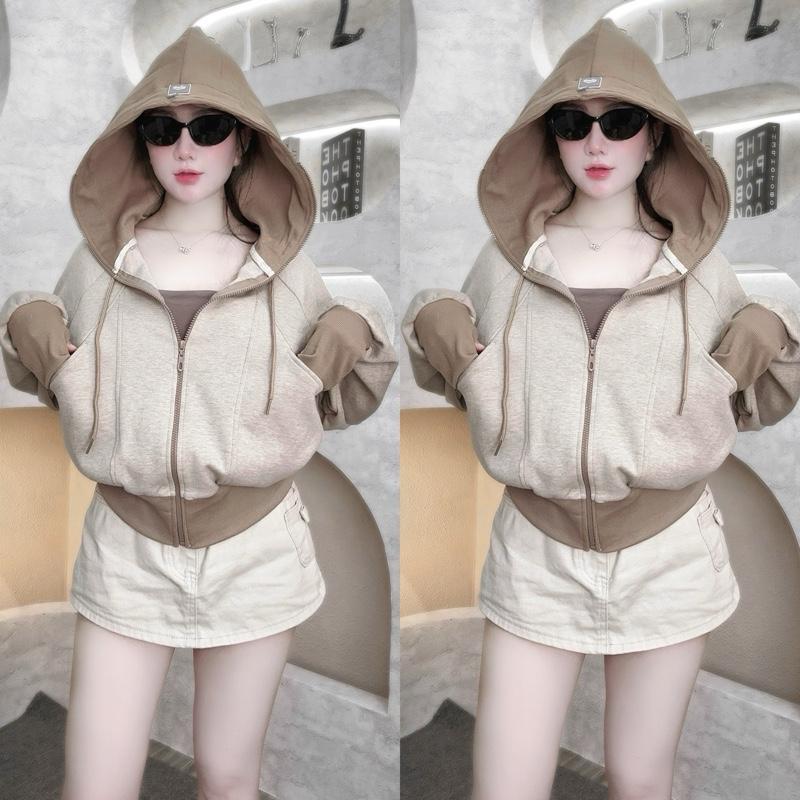 Áo Khoác Pc Cotton Phối Nón Bo Thun Gân Mẫu Mới, Túi Sườn Xéo Sâu, Kèm 4 Túi Trong Tiện Lợi By HANGFINSHOP