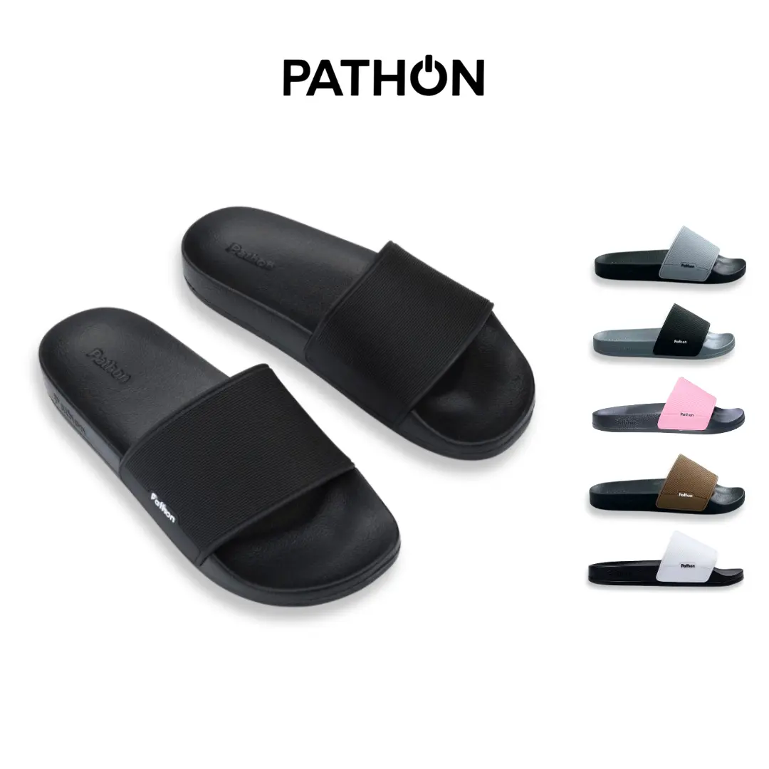 SD23 - Dép Pathon Basic Slides unisex quai PVC Đế IP cao cấp êm nhẹ - ( Slipper )Dép Pathon quai ngang nam nữ đế bằng chống trơn trượt - Pathon