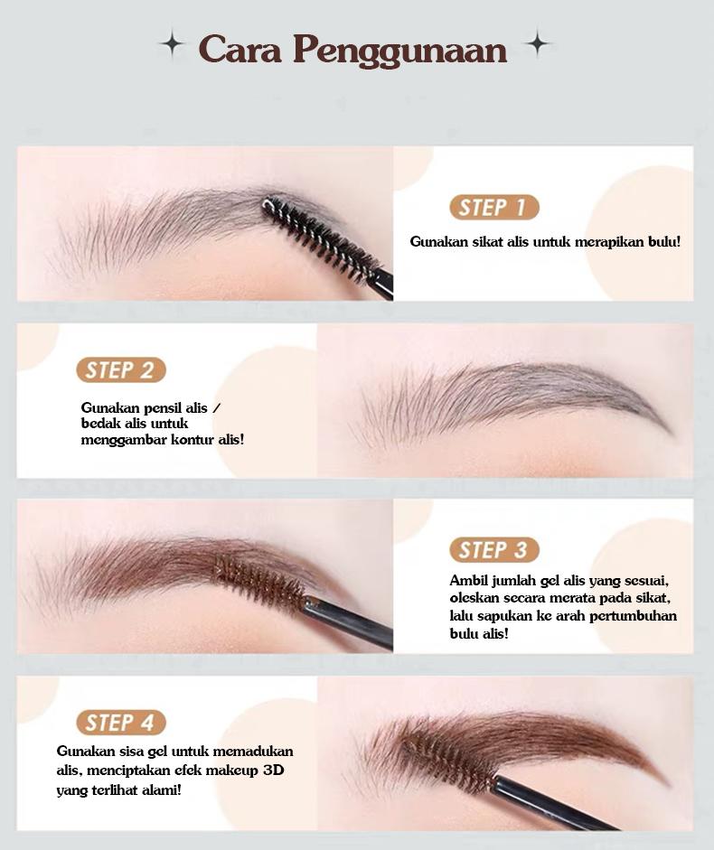 BOQILYNE Eyebrow & Mascara Tahan Air dan Keringat Tahan Lama Membuat Alis Terdefinisi Hingga 12 Jam Cocok untuk Penggunaan Sepanjang Hari