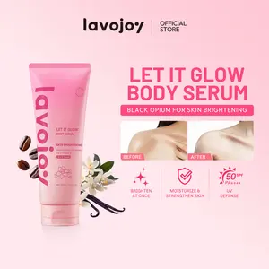 Lavojoy Let It Glow Body Serum Skin Brightening Black Opium 180ml | Body Lotion untuk Mencerahkan dan Melembabkan kulit dengan Niacinamide + Ceramide + Vitamin E