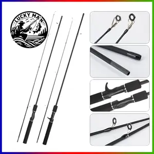 LUCKY MAN-Joran pancing fiberglass sepanjang 1,68m/1,8m/2,1m, joran umpan fiberglass ML ultraringan super kuat, untuk olahraga luar ruangan.