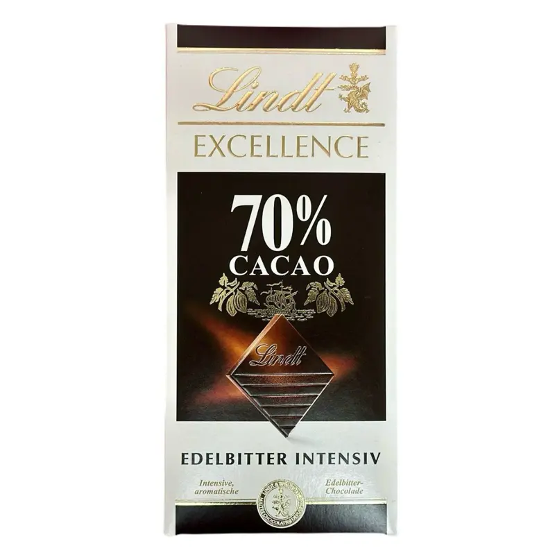 *Bundle of 4 Lindt Excellence 70% cocoa 100g chocolate bar