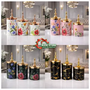 Toples Sultan Tropi Kekinian Set 3IN1 | Tempat Penyimpanan Kue Makanan DLL Modern & Estetic